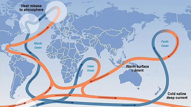 大西洋环流或将成为近一千六百年来最弱环流