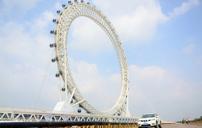 世界最大无轴摩天轮“渤海之眼”正式迎客 比“伦敦眼”还高10米