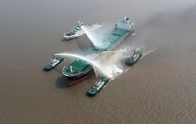 国家重大海上溢油应急处置演习在浙江舟山举行