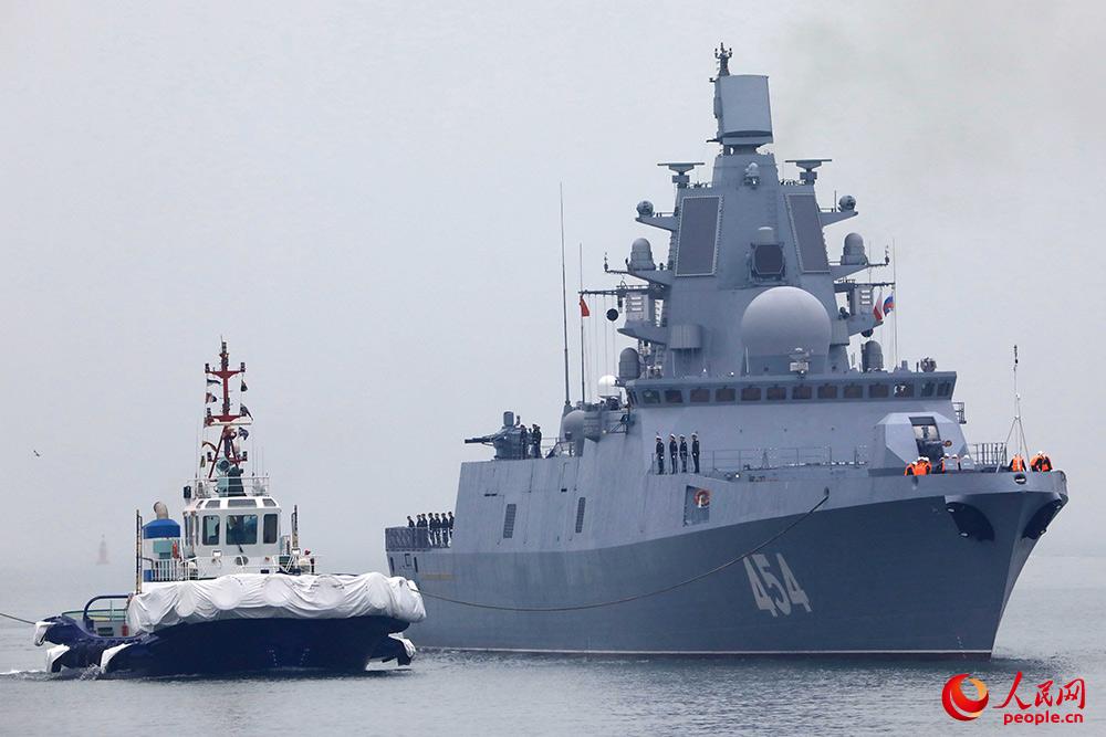 俄罗斯海军“戈尔什科夫海军元帅”号护卫舰。蒲海洋 摄